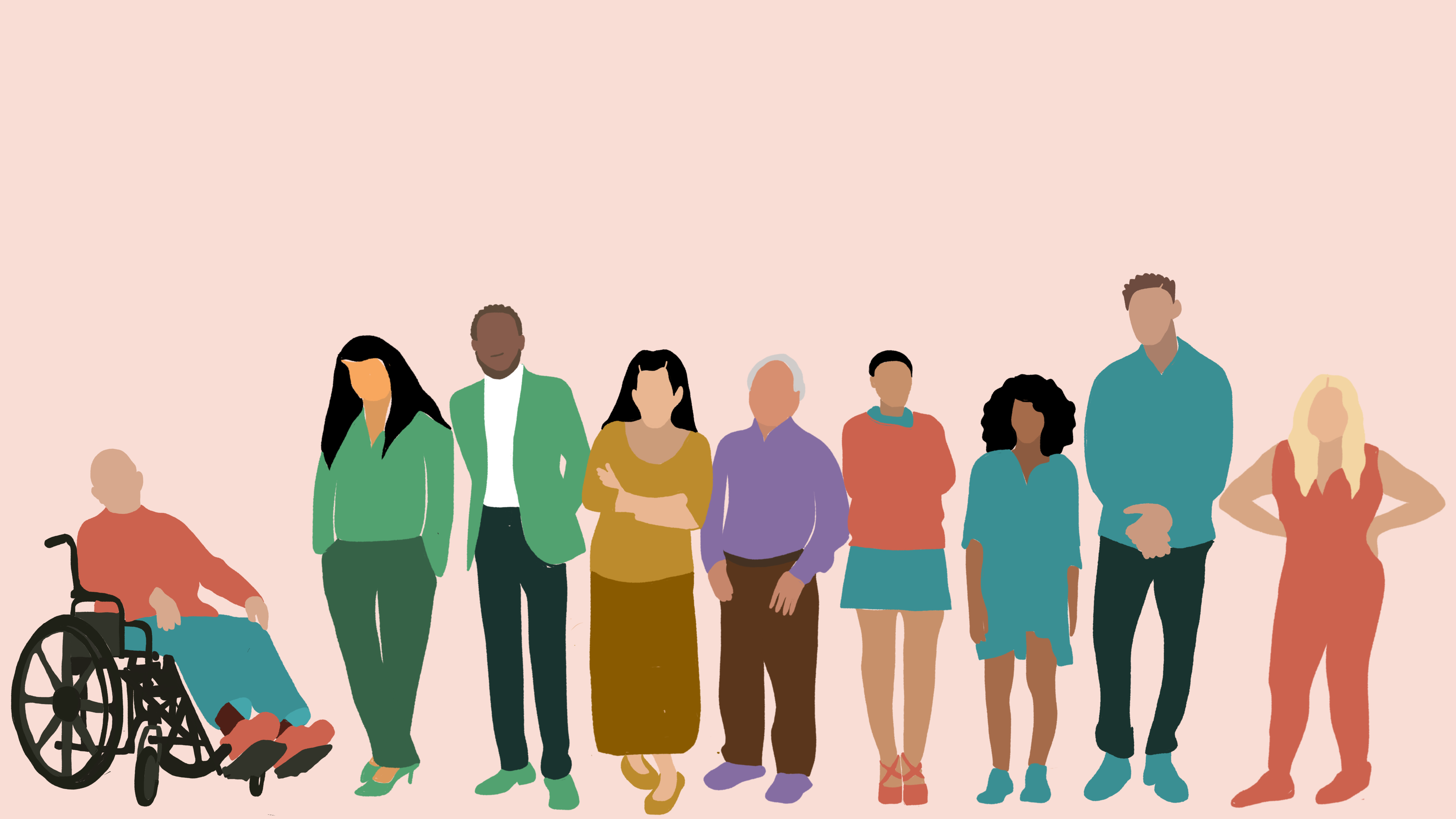 illustration of a diverse group of people