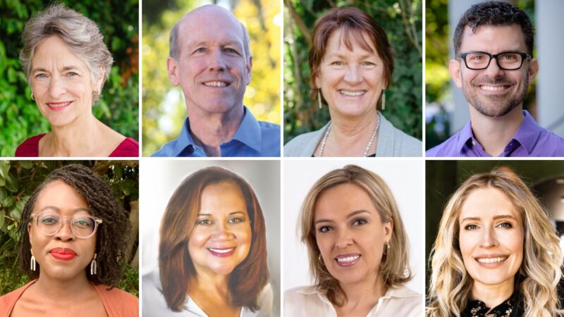 Headshots of our 4 Core Faculty and 4 Associate Faculty in a grid