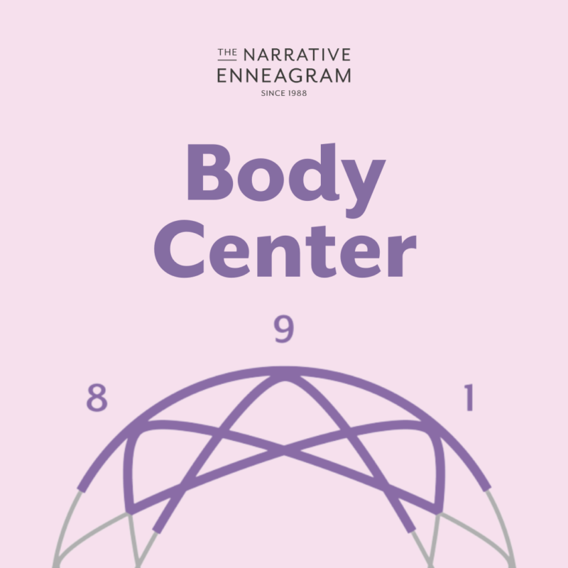 purple background and cropped enneagram symbol showing the Body Center of Intelligence