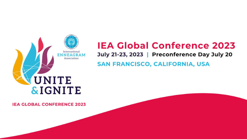 conference logo and dates with red wave on the bottom