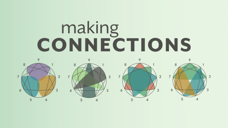 green background with 4 enneagram symbols